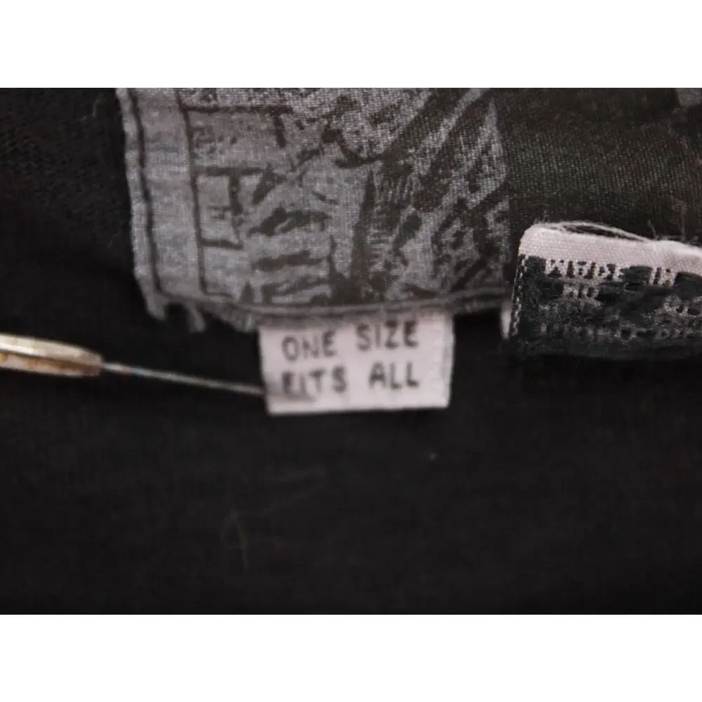 Johnny Was Graphic T-Shirt One Size Black Casual Tee - Picture 3 of 6